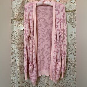 Pink Lily Pink Leopard Cardigan